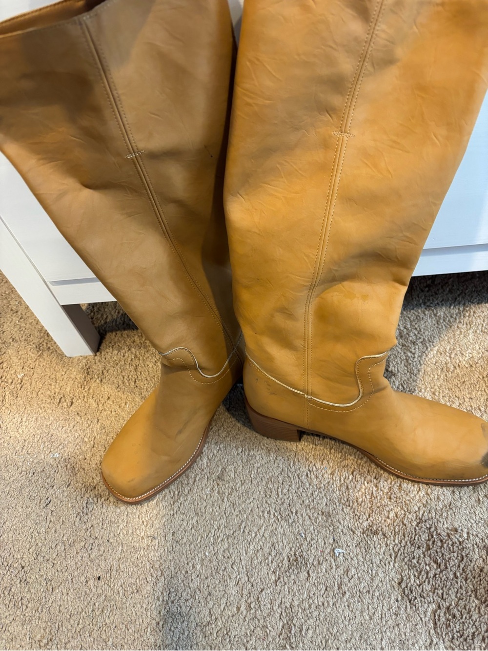 Tall Golden Tan Riding Boots